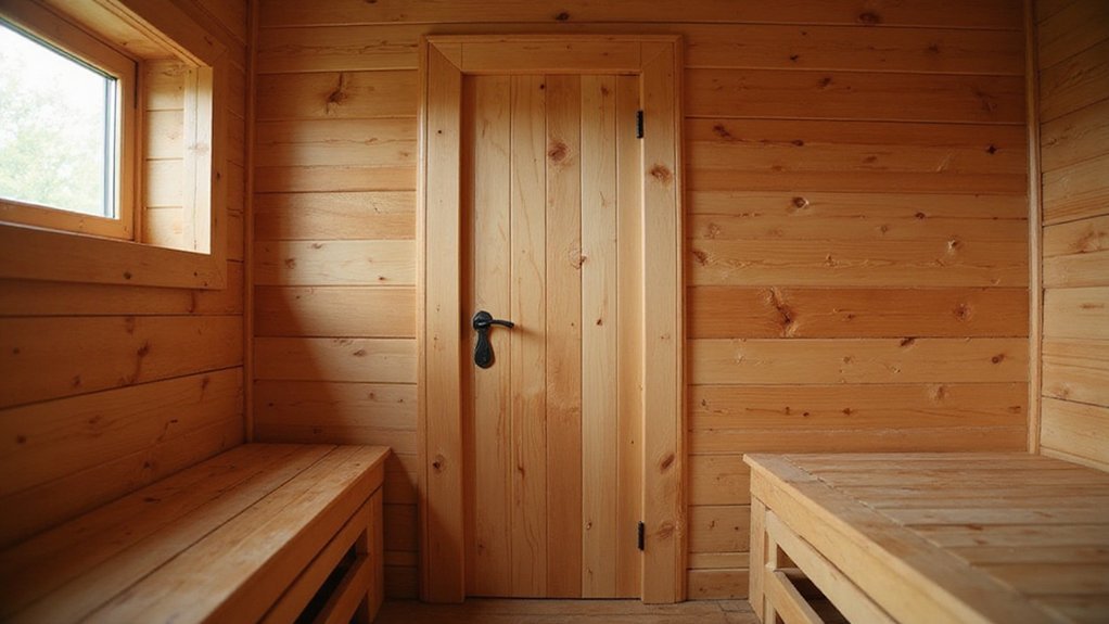 building a sauna door