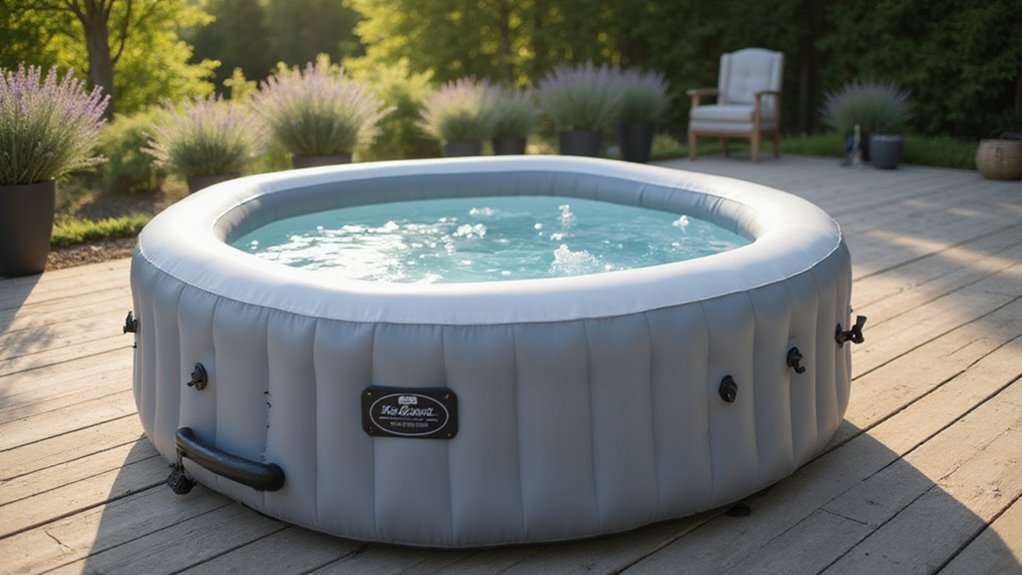 clean inflatable hot tub