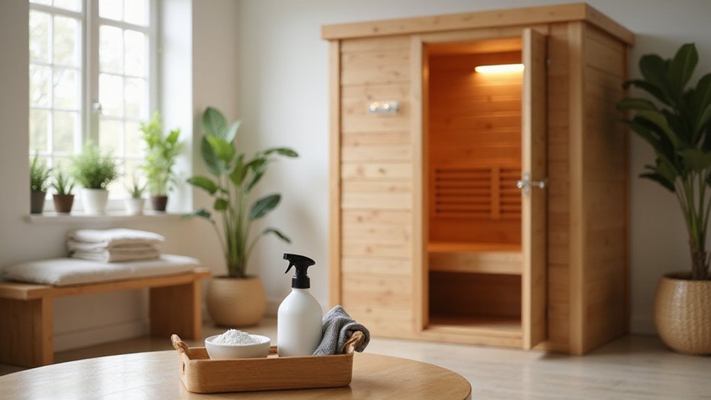 infrared sauna cleaning steps