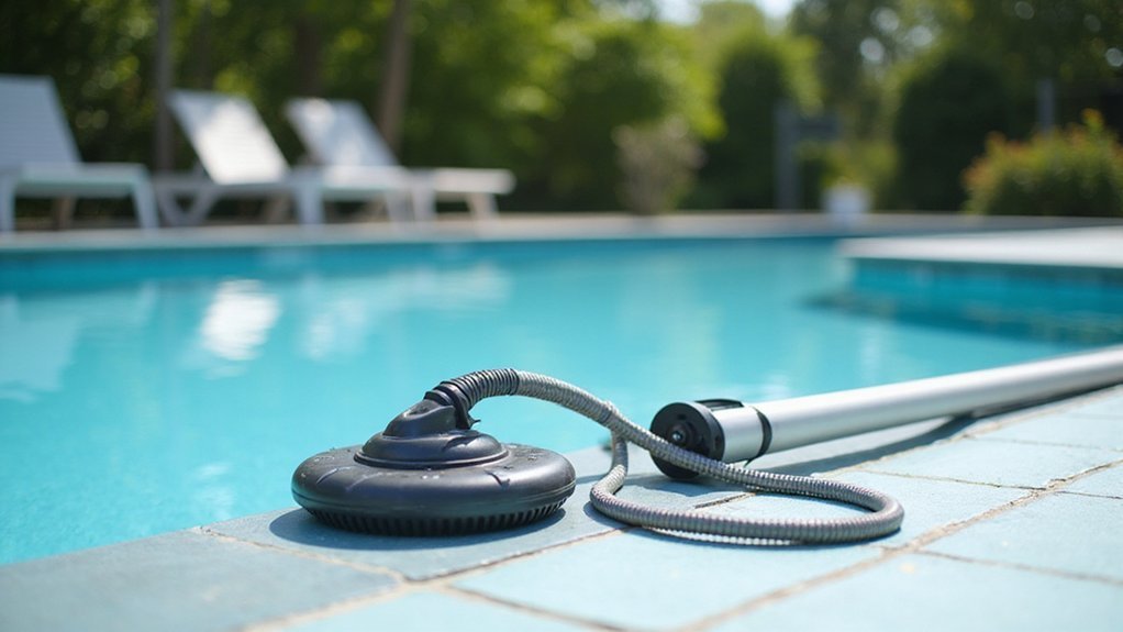 manual swimming pool vacuuming
