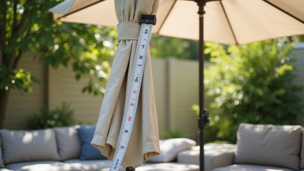 measuring patio umbrella size