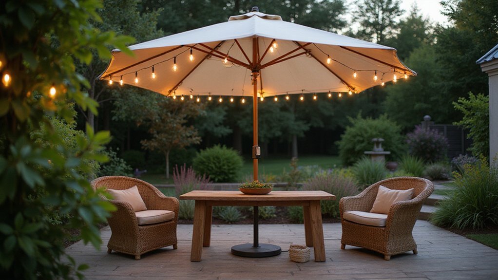 patio umbrella lighting options