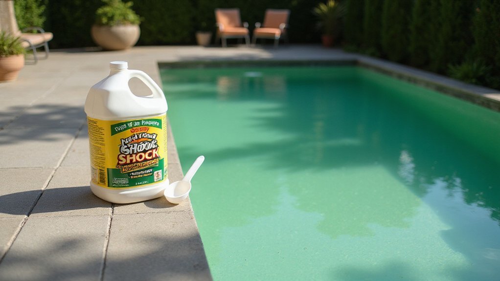 pool turns green after shocking