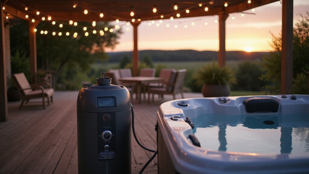 propane hot tub usage