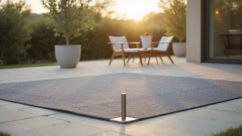 securely weigh outdoor rug