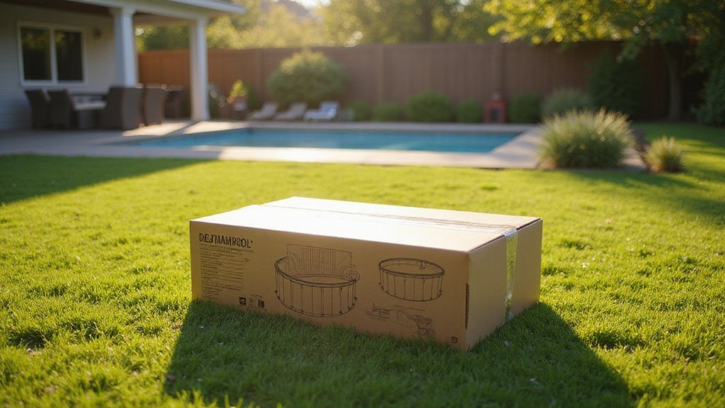 set up outdoor swimming pool