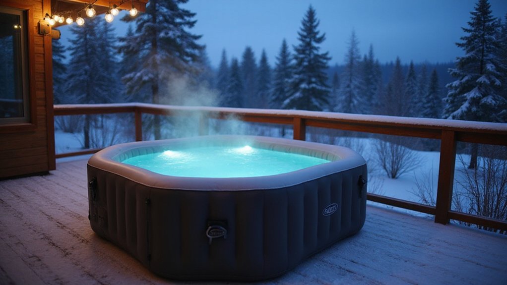 winter hot tub usage
