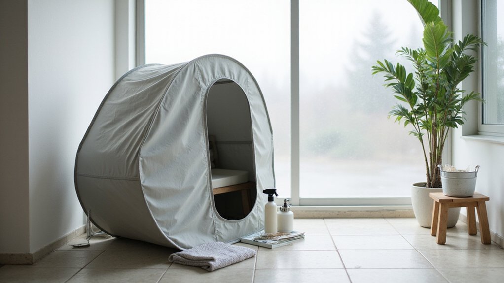 clean portable sauna thoroughly