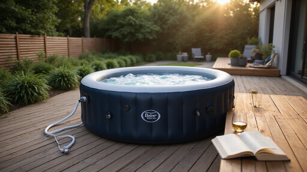 drain inflatable hot tub